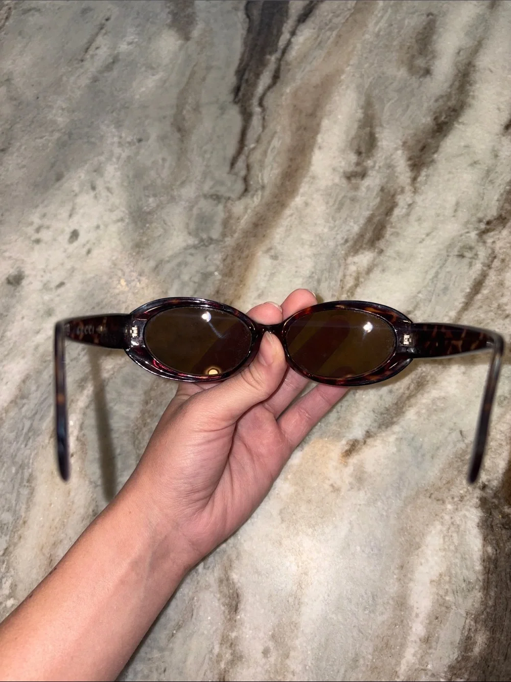 Vintage Designer Tortoiseshell Oval Women’s Sunglasses